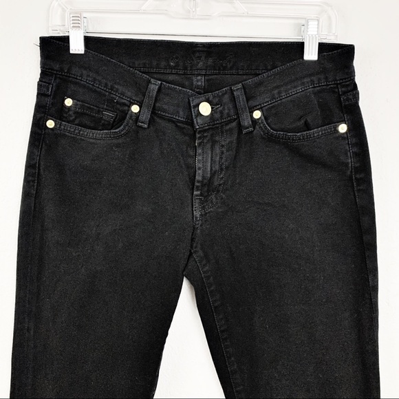 7 For All Mankind Roxanne Black Skinny Jeans - Picture 3 of 11